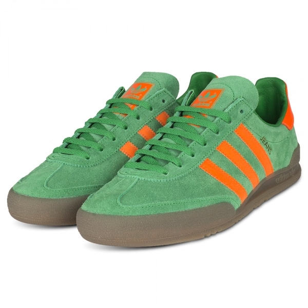 green and orange adidas trainers